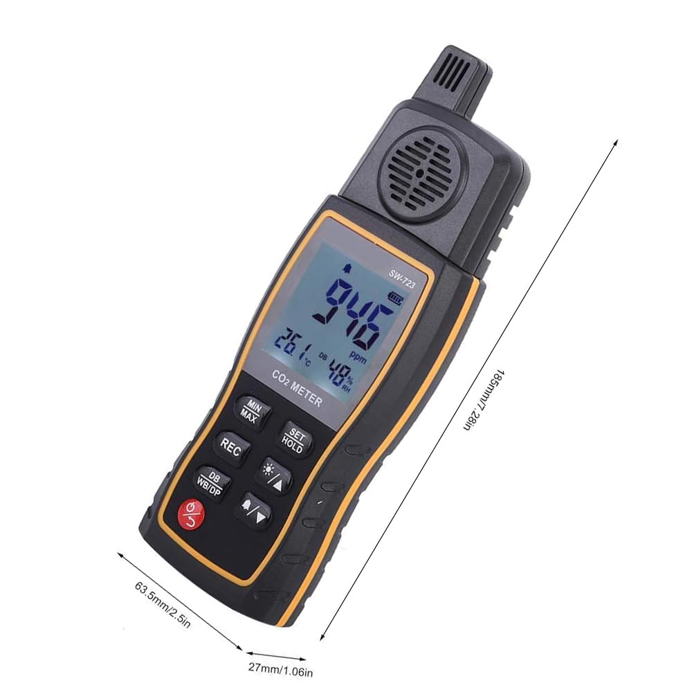 Detector De Gas Preciso, Analizador Portátil Multifuncional De Alta Sensibilidad con Alarma Dual Y Detector De Gas De Bajo Consumo, Ideal para Oficinas, Empresa