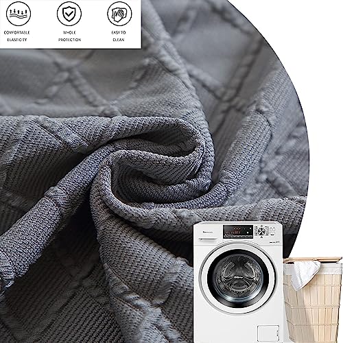 Image of FUANGUI Ottoman Cover Stretch Storage Ottoman Bench Slipcover Printed Folding Storage Bench Ottoman Cover Footrest Stool Slipcover Footstool Protector Cover with Elastic Bottom,Small