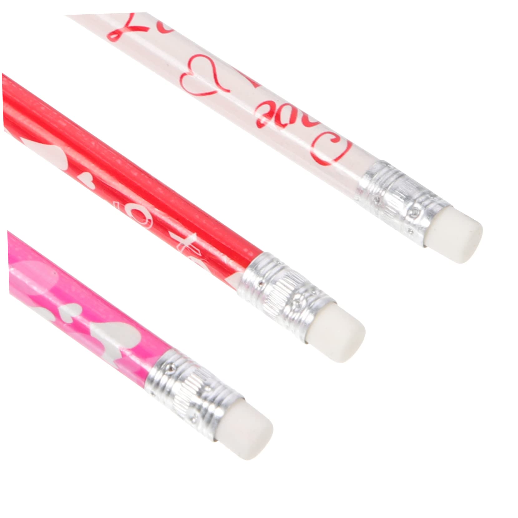 5 Sätze Liebe Bleistift Pastell Bleistifte Einziehbar Anspitzer Gummiert Led Hb Pencil Schreiblern Bleistift Multifunktions-skizzenstifte Stift Mit Herzmuster Pappel 50 Stück * 5