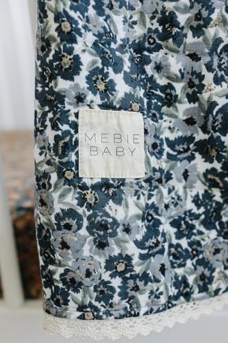 Image of Mebie Baby Quilt, Liberty Floral and Coastal Plaid, 100% Cotton Muslin Baby Blanket for Girls & Boys, Newborns to Toddler, Soft Swaddle Blankets, 47 inchx47 inch