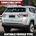 JINCHEN Tail Light Assembly Compatible with 2017 2018 2019 2020 2021 Jeep Compass Outer Taillight Brake Lamp (Right passenger side)