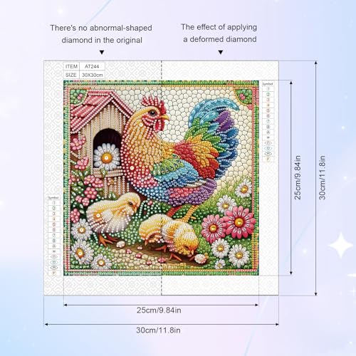 Image of Tontut Diamond Art Painting Kit, Chick, Adult 5D DIY Diamond Art Set for Gift Wall Decoration, Suitable for Office, or Home Wall Decoration