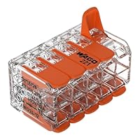 WAGO Verbindungsklemmen 221-420 | 10 Leiter, bis 4 mm², COMPACT Kabelverbinder mit Hebeln für alle Leiterarten weltweit, bestätigte Anwendungssicherheit, 5 Stück