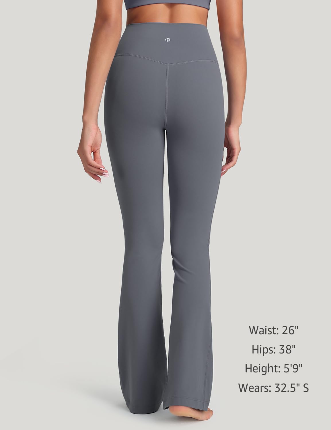 HeyNuts Harmony Flare Leggings 29"/30.5"/32.5"/34.5", High Waisted Tummy Control Wide Leg Bootcut Yoga Pants Lounge Soft - Image 3