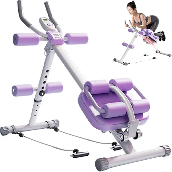 Ab Workout Equipment,Workout Equipment,Home Gym Equipment,Fitness equipment, Foldable, Knee Protection, Pulling the rope,WorkoutFor Stomach Workout,For Women/Men(350LB)