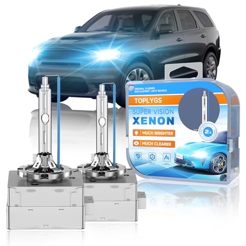 Image of 8000K Blue D3S Xenon Headlight Bulb Fit for Dodge Durango Dart | OEM High Low Beam Xenon Light Fit for Dodge 2014-2020 Durango 2013-2016 Dart, 400% Brighter Long Lifespan, Pack 2