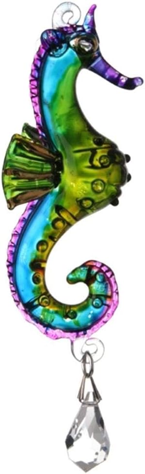 Handmade Fantasy Glass Seahorse Crystal Suncatcher Gift Tropical