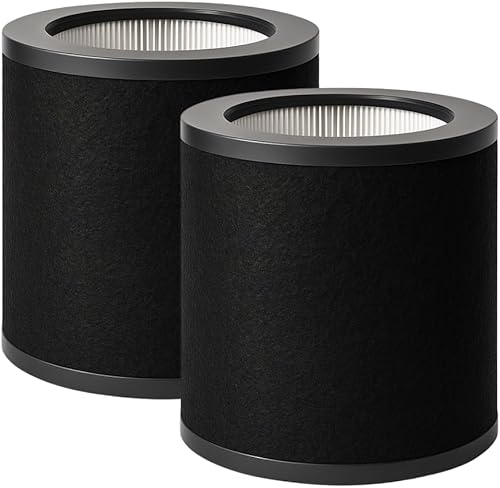 Nispira TT-AP008 Filtro de repuesto para purificador de aire TaoTronics 2 en 1, carbón activado HEPA que elimina el olor a humo, COV, 2 paquetes