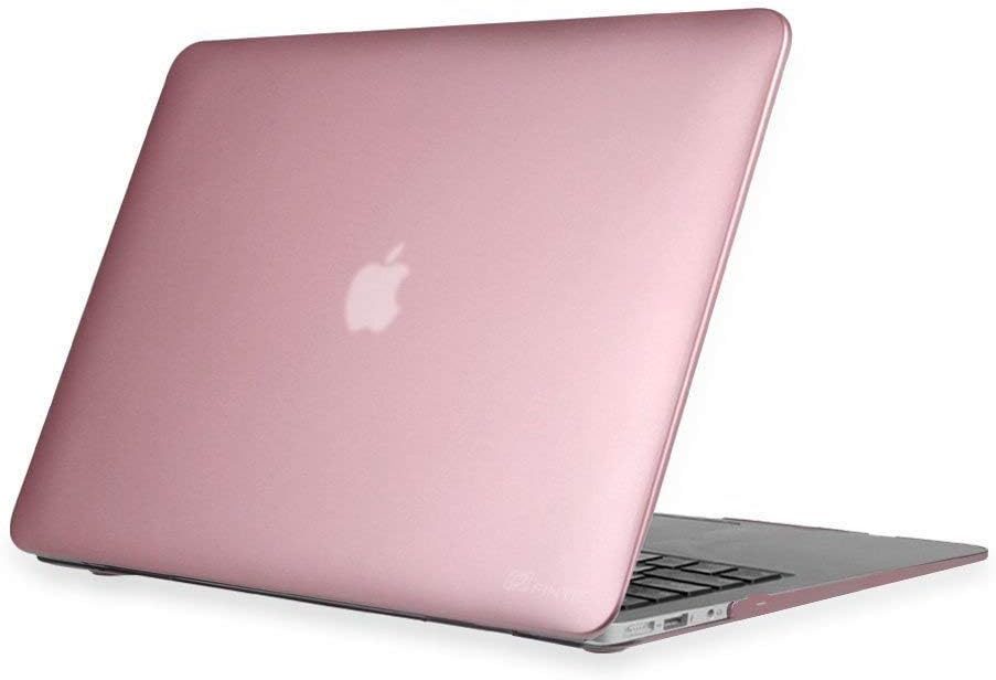 LIANGUK Ultra Slim Plastic Hard Shell Snap On Case Cover for MacBook Air 13 Inch (A1466 & A1369)(Rose Gold)