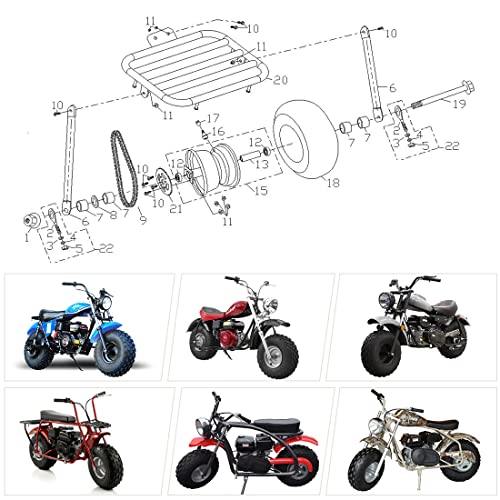 Yoxufa 420 Chain 50T Tooth 40Mm Rear Drive Wheel Sprocket For Coleman Bt200X Ct200U Trail 200 Ct200U-Ex Baja Warrior Heat Massimo Mb165 Mb200 196Cc 5.5 6.5Hp Powersports Mini Bike Silver Parts #TOP1