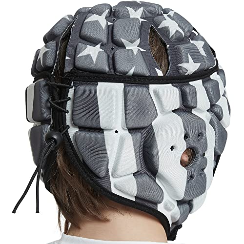 image for COOLOMG Soft Shell Flag Football Helmet 7v7 Rugby Helmet Scrum Cap Soc