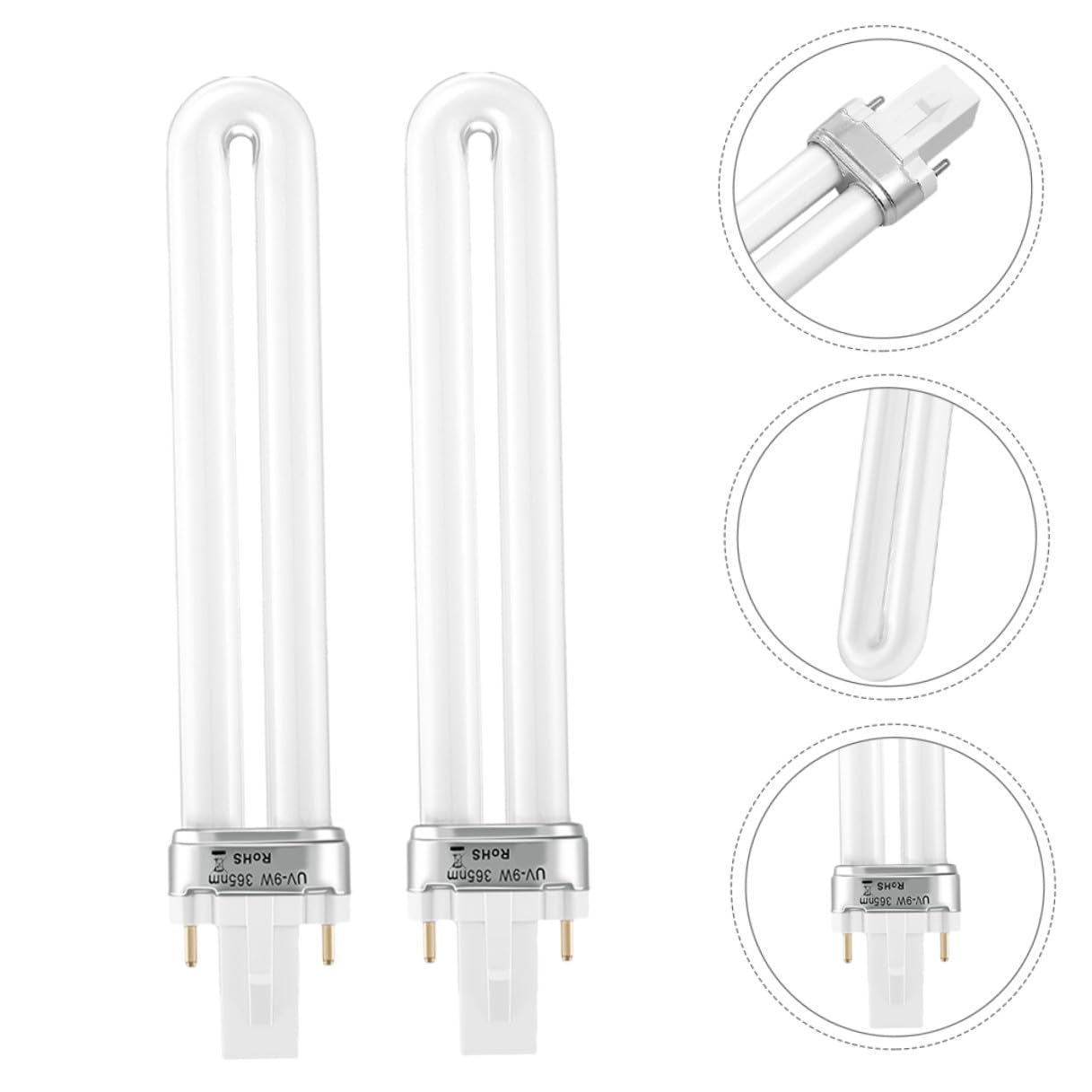 12pezzi Lampadine UV per Unghie da Tubi di Ricambio d Onda Nm per Indurimento Gel Basso Calore Compatibili Diverse Lampade per Unghie