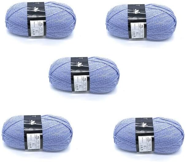 Pack of 5 x 100g Balls Blue Cygnet Double Knitting Wool - Bluebell