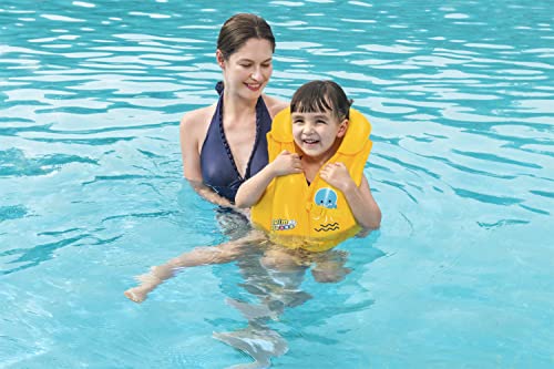Bestway Kids Swim Vest Inflatable Swim Vest for Kids Toddlers Ideal Buoyancy Swim Aid Swimsuit, Yellow - Image 2