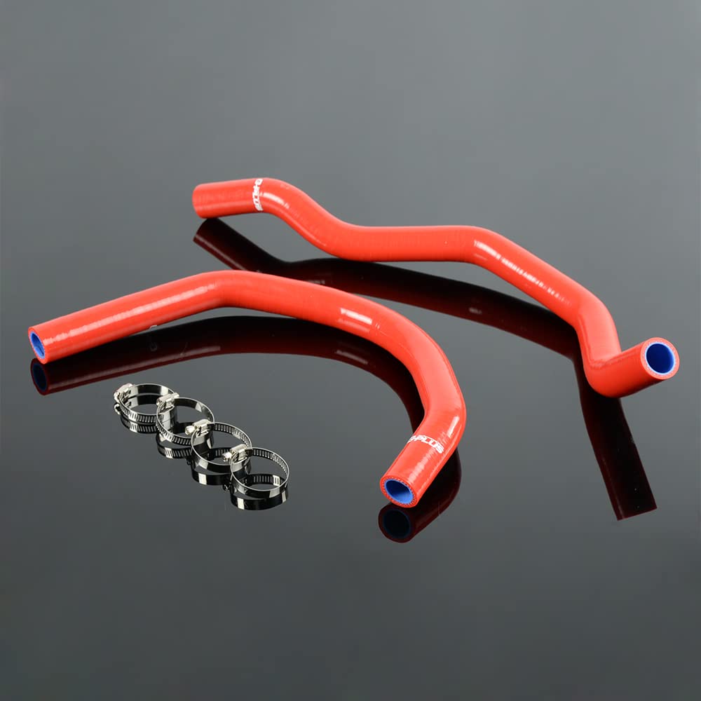 PIT66 Silicone Radiator Hose Kit For Yamaha Banshee 1987-2006 YFZ350 - Black, Includes Clamps