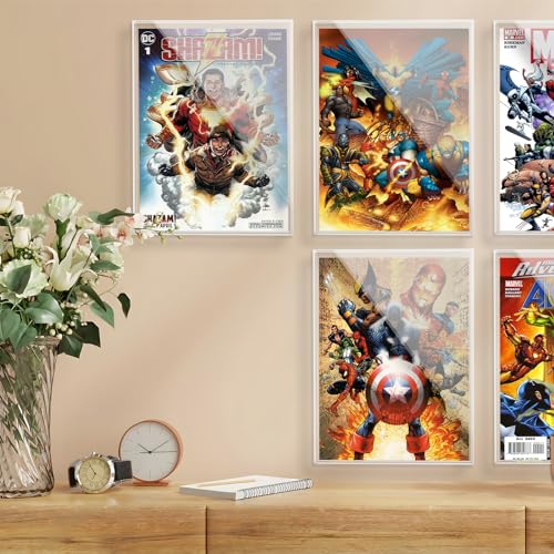 Homakover Clear Display Case For Comic Book, Acrylic Comic Book Frame Wall Mount, Collectible Comic Book Storage thumb #6