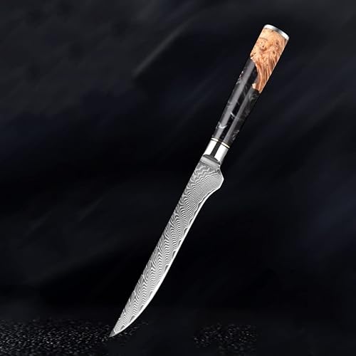 Miniatura 1 de Cuchillo de corte de carne de chef de 6 pulgadas, cuchillo de deshuesado profesional de acero de Damasco, cuchillos de cocina afilados, herramientas