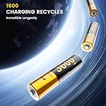 Pour Meta Quest 2/3/3S Accessoires de contrôleur Pack batterie rechargeable avec chargeur, paquet de 4 1.5V 2400mAh Batterie longue durée avec boîte de stockage de charge pour Oculus Quest 2/3/3S Accessoires de contrôleur