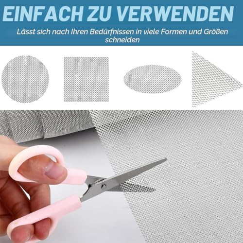 Gewebtes Drahtgeflecht Drahtgitter aus groß 304 Edelstahl Feinmaschig Maschendrahtzaun Sechseckgeflecht Drahtzaun 40 x 200 cm