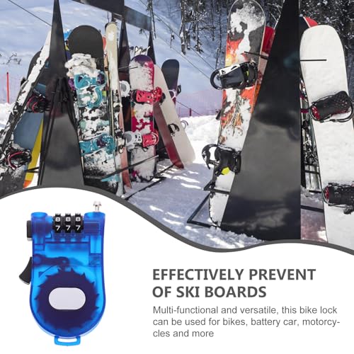 Candado Biometrico Azul para Bicicleta y Esquí miniatura 3