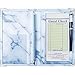 Marble Server Books Guest Check Holders with 9 Pockets Includes Zipper Pouch with Pen Holder Fit Server Apron for Restaurant Waiter Waitress (Blue, 1 Pack)