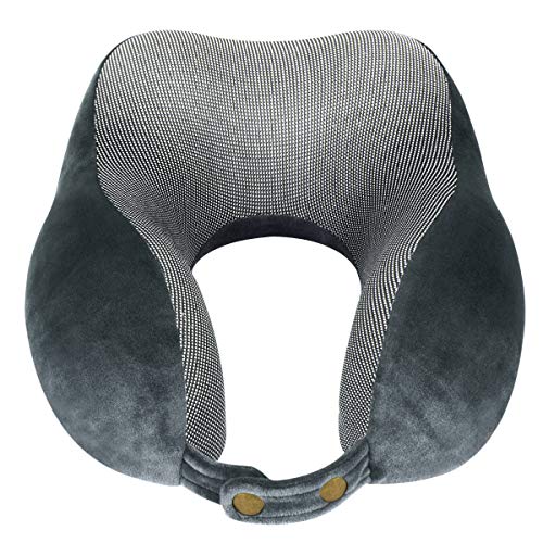 TUXWANG Travel Pillow Memory Foam Head and Neck Support Pillow Airplane Pillow for Plane Train Car Bus Office Home