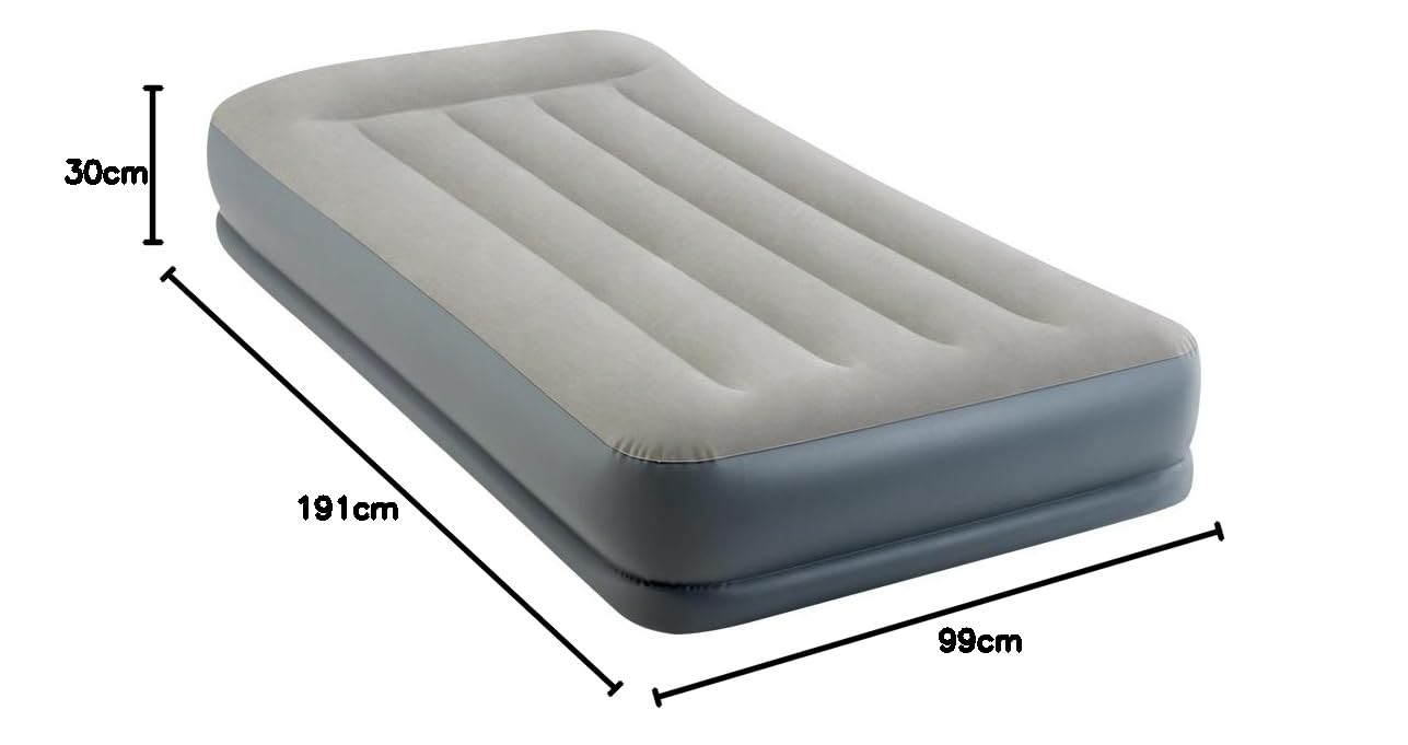 Intex 64116 - Colchón hinchable Dura-Beam Standard Pillow Rest Midrise 99 x 191 x 30 cm
