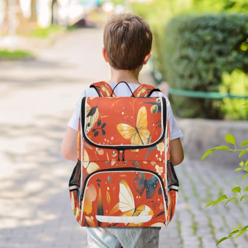 Sac à dos papillons de grande capacité pour l'école primaire