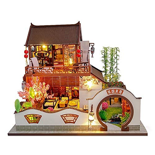 DIY Puppenhaus Puppenhaus Holzmöbel DIY Haus Miniatur Box Puzzle Montieren Sie 3D Miniaturen Puppenhaus Kits Spielzeug… – Bild 4