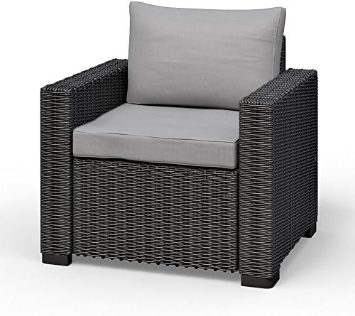 Keter Loungesessel RattanOptik in Anthrazit inkl. passendem Sitz