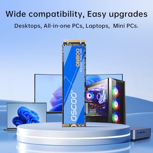 Image of 1TB M.2 2280 SATA SSD B+M Key SATA III 6Gbps,Up to 550MB /s for Laptop PC | Compatible with mini PCs, Dell, HP, Lenovo, Acer, ASUS, All-in-One PCs , Industrial / POS systems - Not NVMe PCIe slots