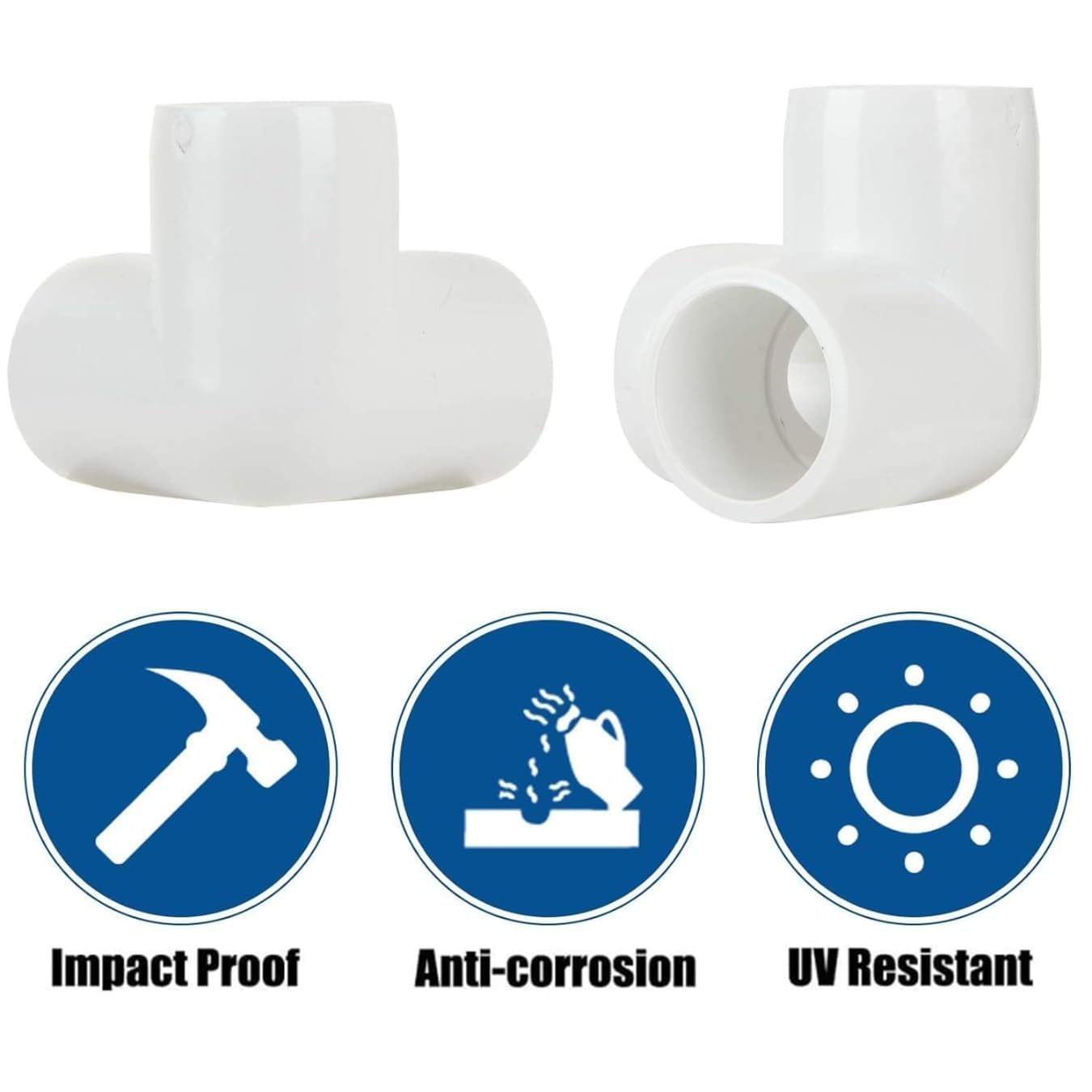 UPVC HEAVY FITTING (3/4 Inch (25mm) UPVC 3 Way Elbows, 10) 1