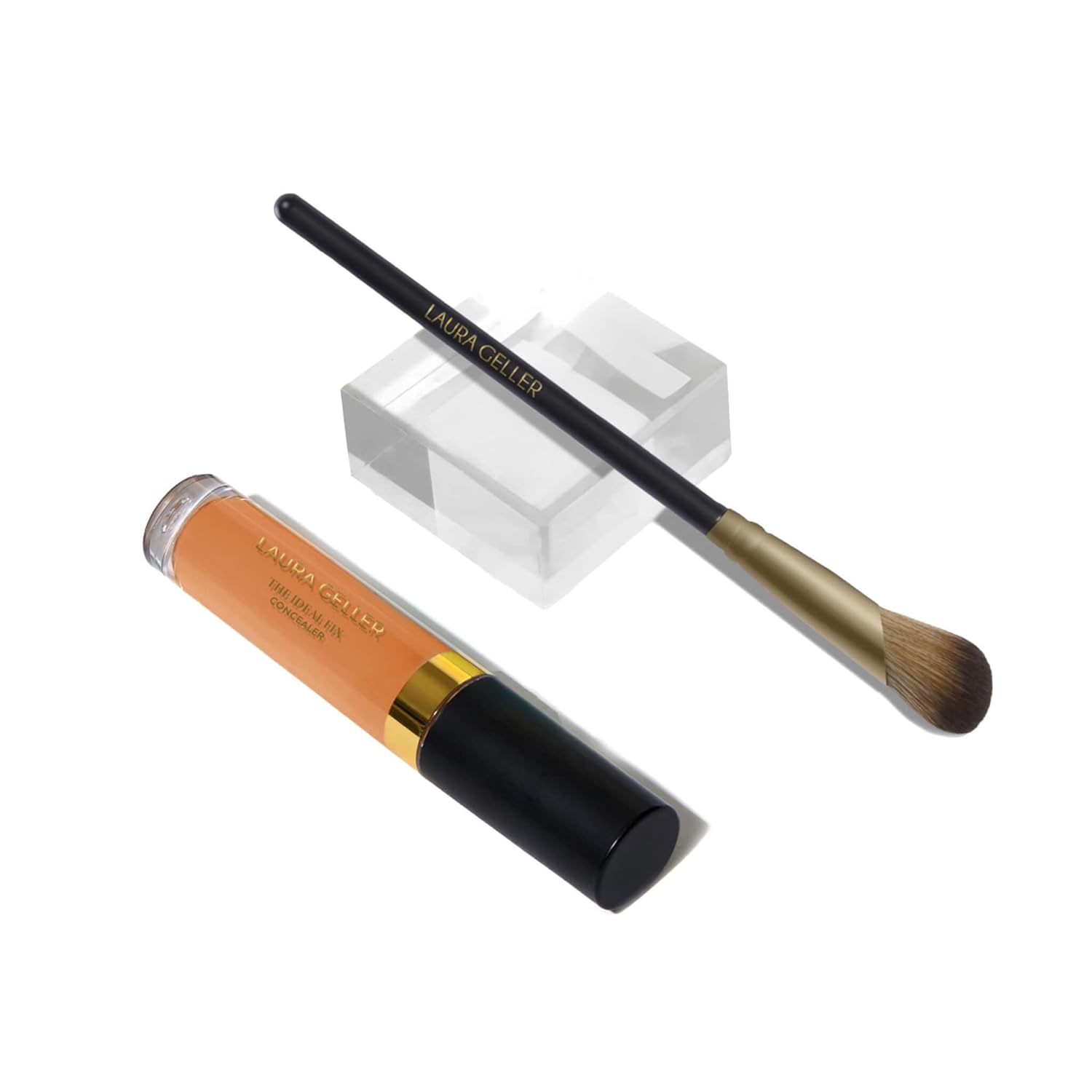 LAURA GELLER NEW YORK The Under Cover Kit: Ideal Fix Concealer + Precision Angled Concealer Brush (06 Tan)