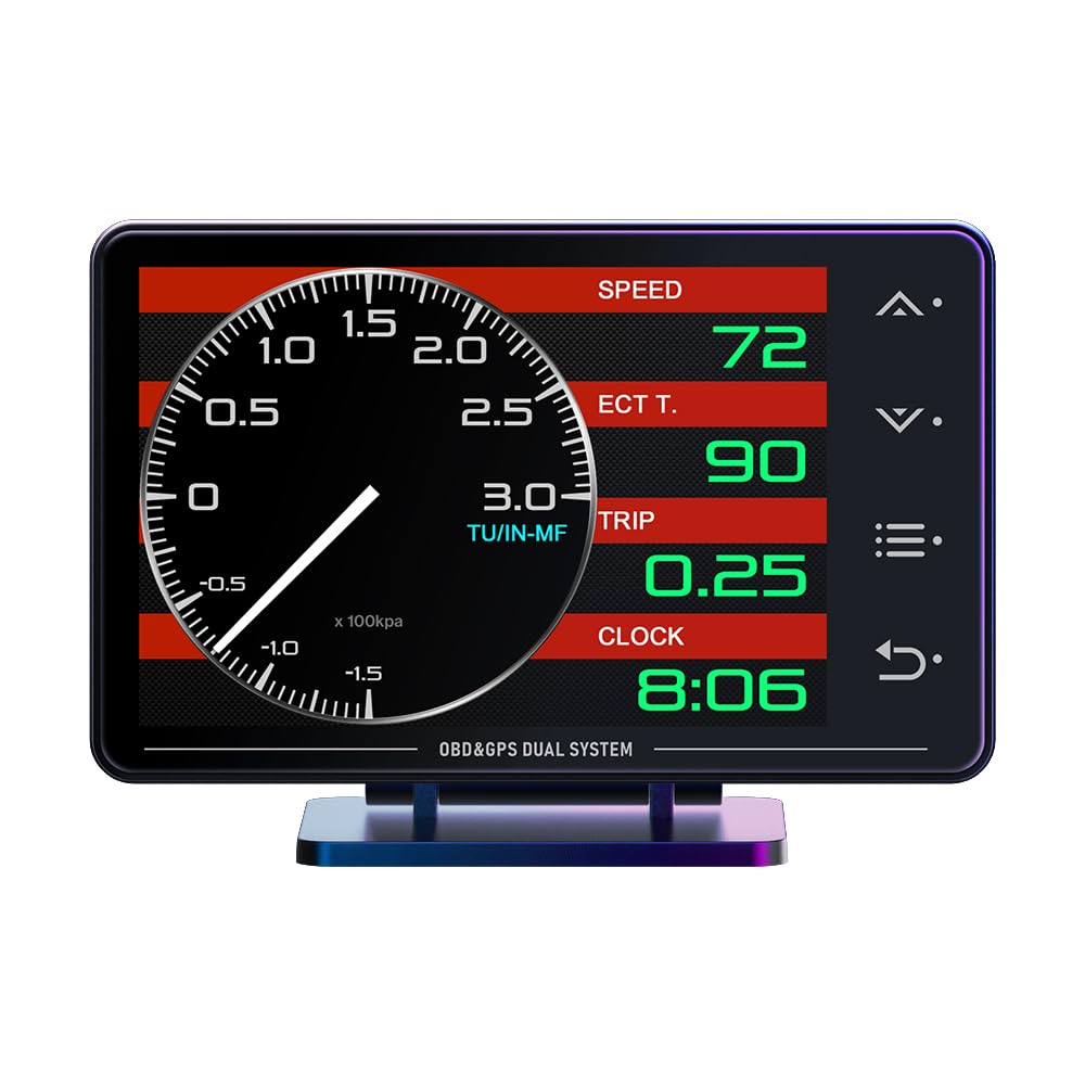 Head Up Wyświetlacz Auto HUD Wyświetlacz GPS Temperatura wody Ciśnienie oleju Temperatura oleju Modyfikacja Samochodu Turbodoładowany Wyświetlacz Head-up Head Up