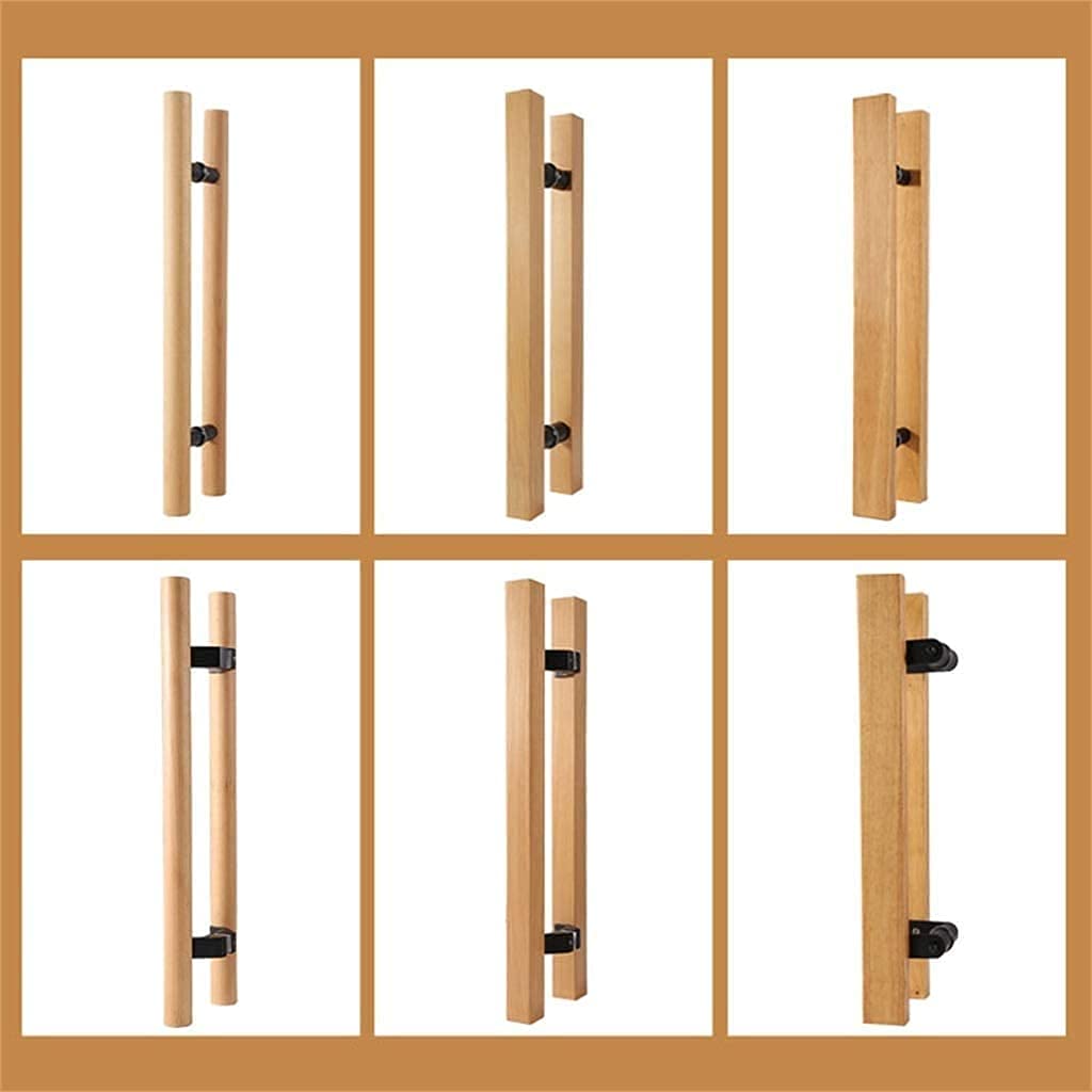 Klamka Do Drzwi Uchwyty Do Drzwi Stodoły Materiał H-Swood Pochwyt Do Drzwi Szklanych Uchwyt Dwustronny Uchwyty Sprzętowe Garaże Szuflada Szafki Uchwyty Kuchenne Klamki Do Drzwi Okucia/2-Kwadratowe (