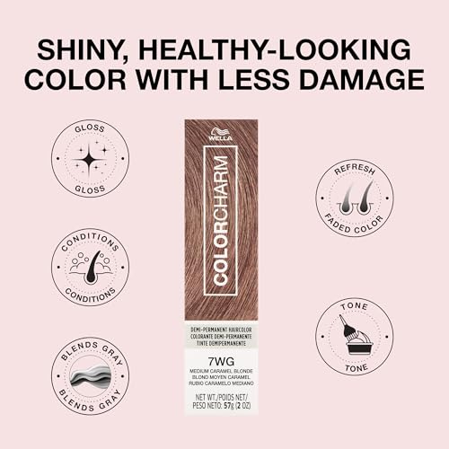 Image of COLORCHARM Demi Permanent Hair Color - Gloss, Refresh & Tone - 2 Fl Oz | Shea Butter | Free of ammonia, gluten, parabens, and animal-derived ingredients.