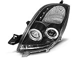 Nicht für Xenon geeignet CR-Lights Angel Eyes Scheinwerfer Set für Toyota Yaris XP9 2006-12.2008- in schwarz