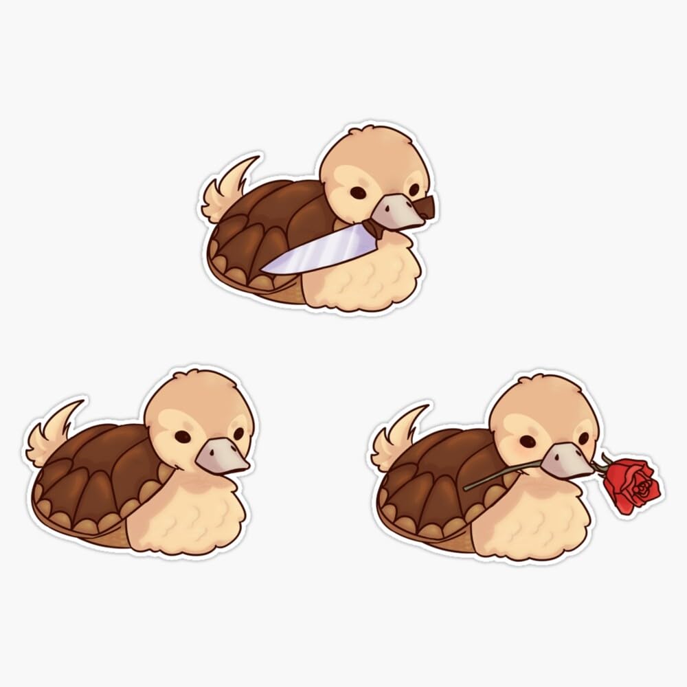 Atla Turtle Ducks Set Bumper Sticker Vinyl Decal 5"