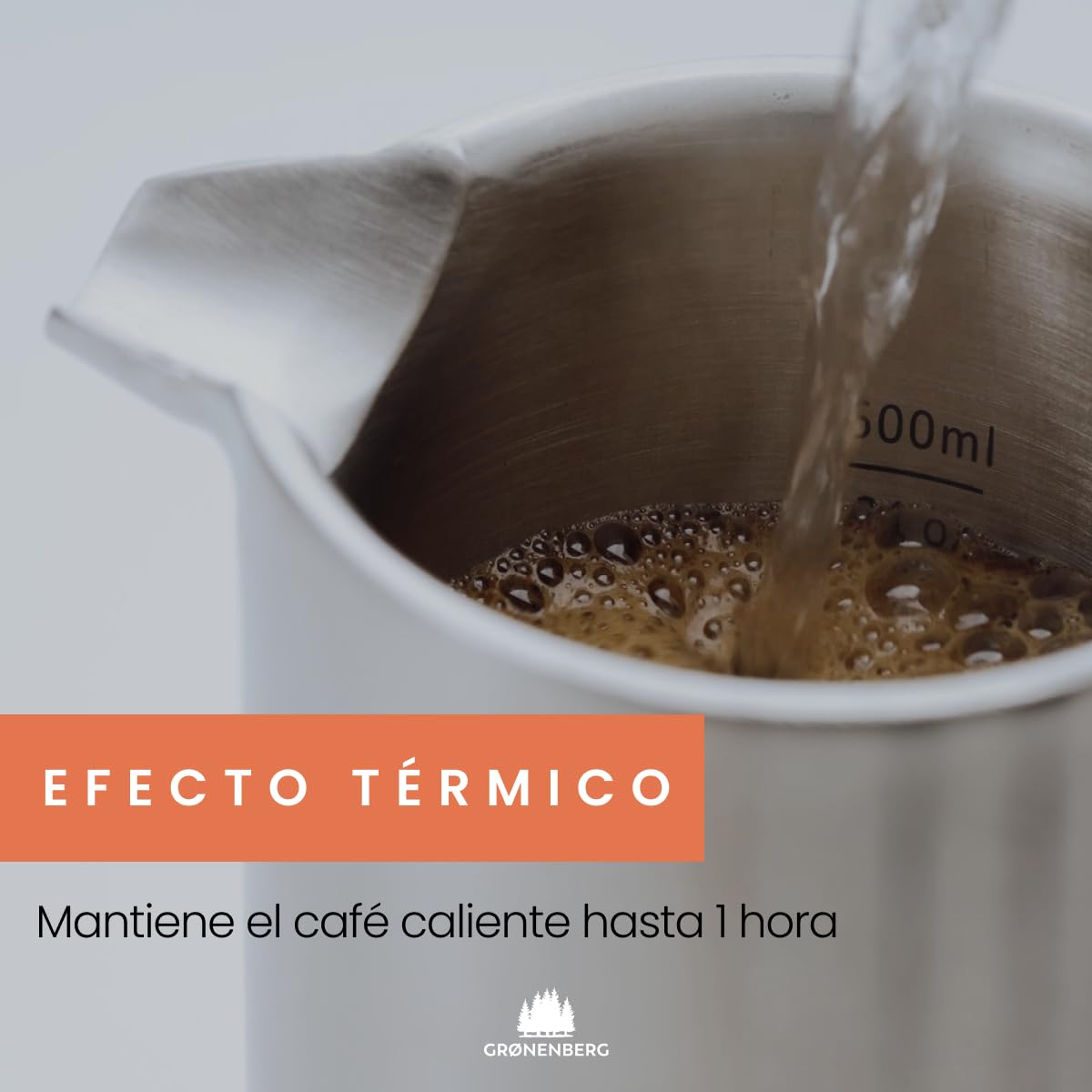 Groenenberg Spar Set 1 | French Press Thermo 320ml + Kaffeemühle manuell | Edelstahl Kaffeepresse Kaffeebereiter + Handkaffeemühle