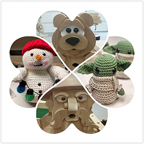 100Pcs Black Plastic Safety Eyes With Washers, Craft Eyes, For Crochet, Puppet, Plush, Stuffed Animals Making, 16Mm #TOP5