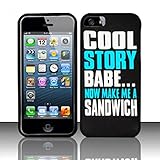 Zizo Rubberized Design Protective Cover for iPhone 5/5S - Retail Packaging - Cool Story Babe Design