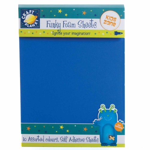 Craft Planet Bloc de 10 Feuilles de Mousse autoadhésive 22,9 x 30,5 cm