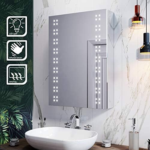 ELEGANT Illuminated LED Bathroom Mirror with Adjustable Glass