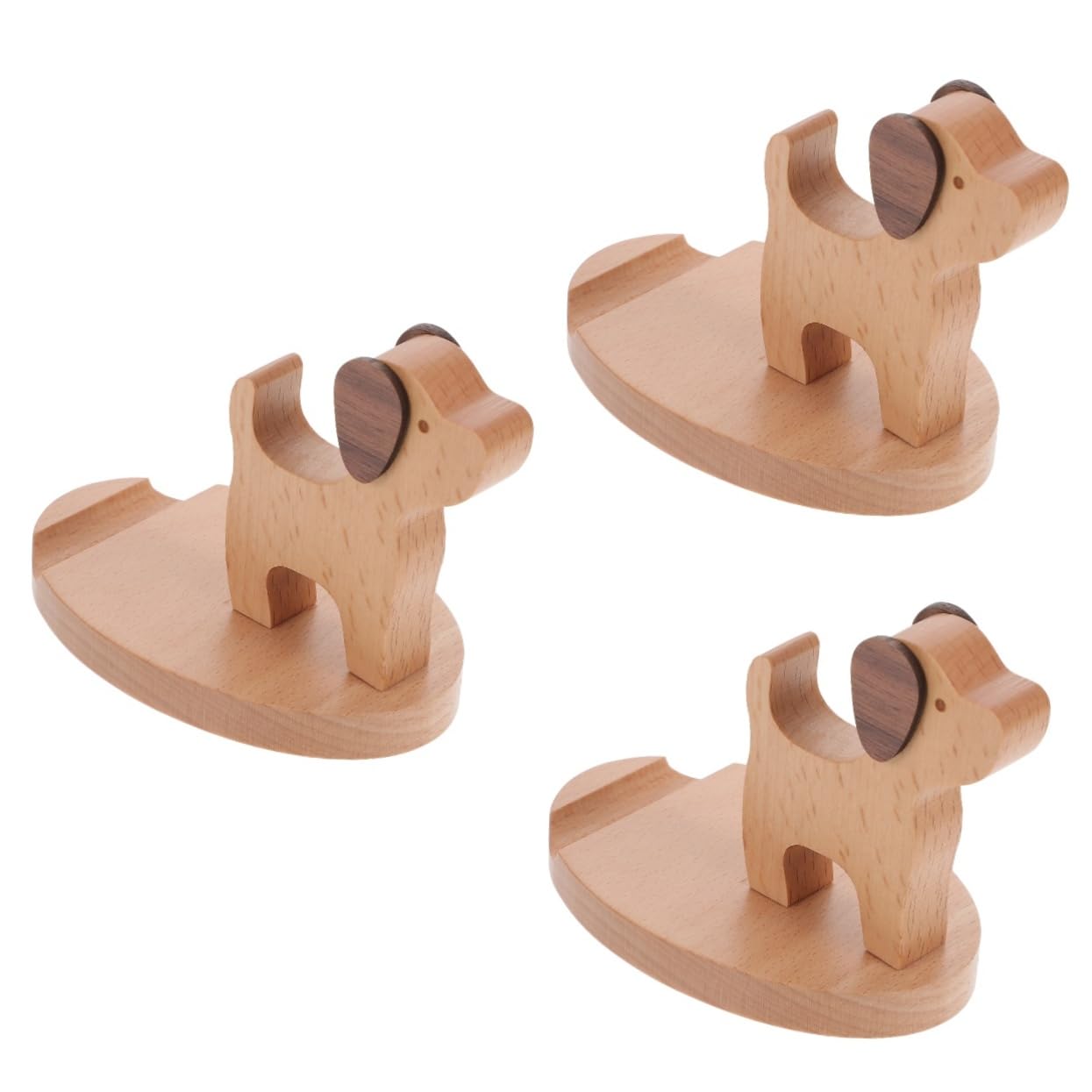 Abaodam 3piezas Soporte De Teléfono De Escritorio Creativo Forma De Perrito Soporte Móvil para Oficina y Decoración De Escritorio para Ver Películas y Videollamadas