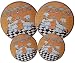 Set 4, Round Stove Top Burner Covers - Chefs Design. #82-154