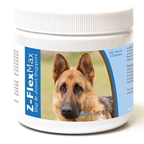 best hip and joint supplement for german shepherd Healthy Breeds German Shepherd Z-Flex Max Hip and Joint Soft Chews 50 Count