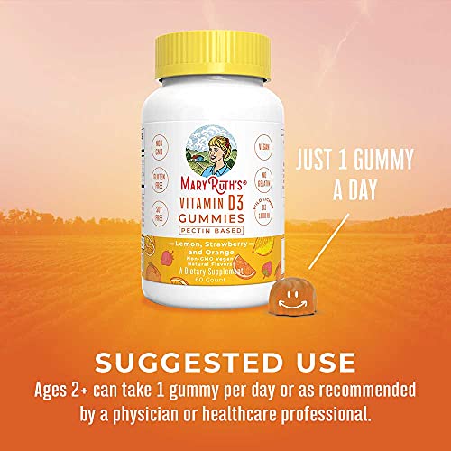 Vitamin D3 Gummies & Usda Organic Vitamin A Liquid Drops Bundle By Maryruth's | Bone Health Support | Immune Support | Eye Health | Skin Health | Sugar Free | Vegan | Non-Gmo | Gluten Free. #TOP7