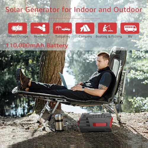 Tragbare Powerstation Powkey 407Wh Solargenerator 500W/230V