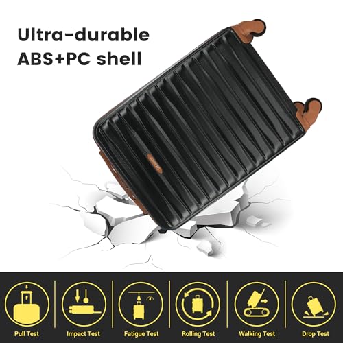 Image of 3 Piece ABS+PC Luggage Set, Carry On with Spinner & Duffle