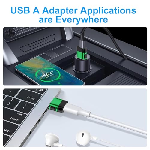 AiNEERich USB to USB C Adapter 6 Pack,Type C Female to A Male Converter - image 5